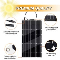 300W Solar Panel Kit with (40A) Charge Controller Flexible Monocrystalline Panel