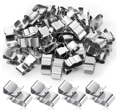 50 Clips Acero Inoxidable para Cable Solar Remolque Barco y Panel PV