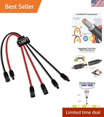 Waterproof Solar Connectors for 2 to 4 Panels – Tool-Free Setup