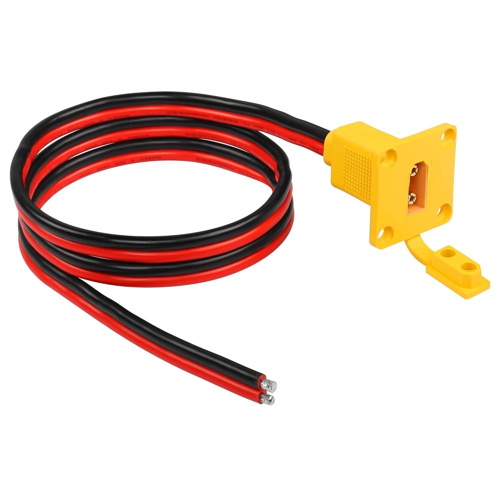 3.2FT 10AWG XT90 Male Bare Wire with Mount Panel XT90 Male Plug with Mout Panel