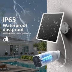 6W Solar Panel Outdoor Security Camera W/ Micro USB & USB C Port Solar Panel