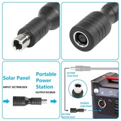 Sinloon DC7909 to DC8020 Adapter, DC7909 Female to DC8020 Male Connector Adapter