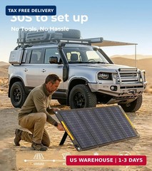 Lipower 200W Portable Solar Panels 18V, Foldable Solar Charger for Portable Powe