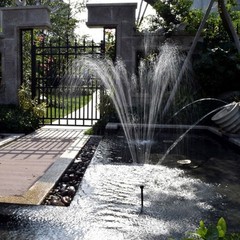 Compact and Stylish Outdoor Fountain Powered by Renewable Energy Source