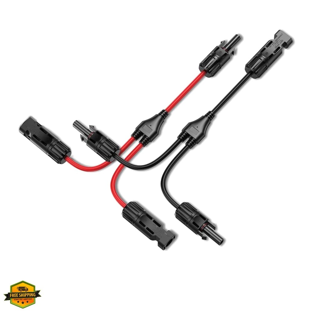 Solar Connectors 30A Y-Branch Cable, Solar Cable Parallel Adaptor Solar Panel…