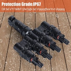 Solar Panel Connectors T Branch Cable Splitter Coupler 4 Way Parallel Connection