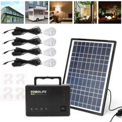 Solar System Generator Solar Panel Power Inverter Electric Generator Kit Light