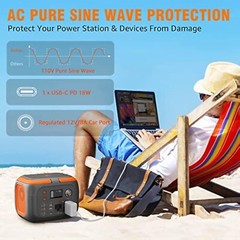 300W 260Wh Portable Power Station with 40W Solar Panel