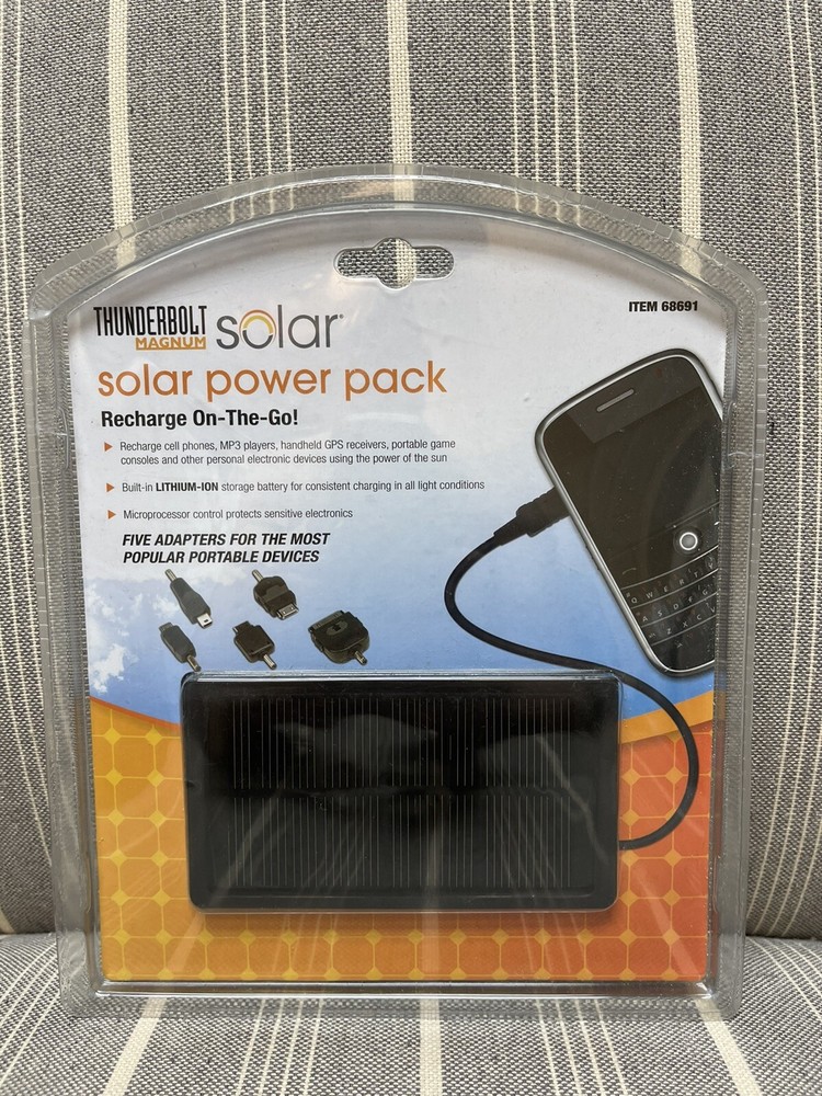 Thunderbolt Magnum Solar Power Pack Recharge-on-the-Go! Item# 68691 NEW SEALED