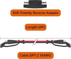 OYMSAE 50 Feet SAE Connector,Solar Panel Extension Cable,Sae to SAE Quick Discon