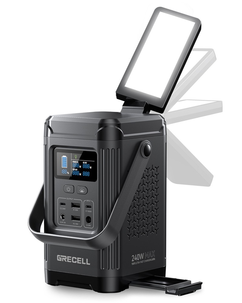 240W Portable Power Station 154Wh/48000mAh, 100W USB-C Battery Power Bank
