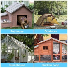 Solar Powered Fan Waterproof 30W Solar Panel Dual Exhaust Fan for Chicken Coop