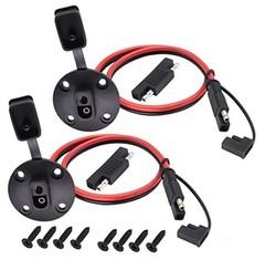 (2Pack 10AWG SAE Weatherproof Cable SAE Power Socket Sidewall 0.6M SAE to SAE