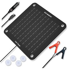 Solar Car Battery Charger Maintainer 12V Waterproof Portable Solar Trickle 10W