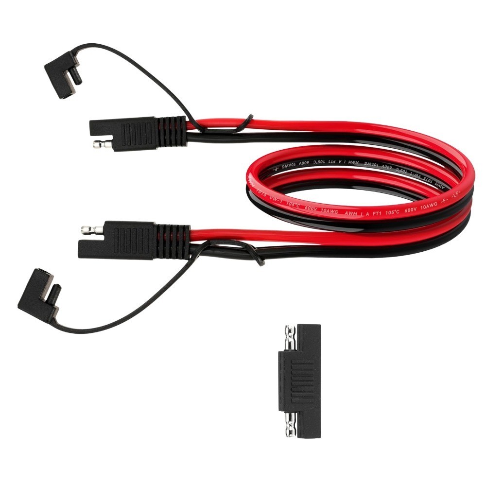 1FT 10AWG SAE Extension Cable for Solar Panel RV Battery Automotive and Marine