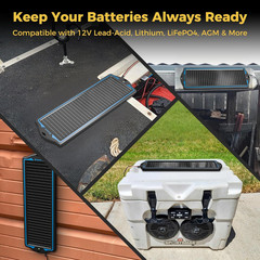 12V Solar Battery Charge: Waterproof Portable Solar Panel Kit – Battery Maintain