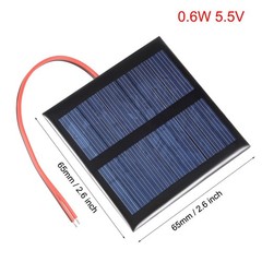 5Pcs 0.6W 5.5V Solar Panel Module DIY with 100mm Wire
