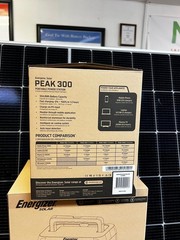 Energizer Solar Peak 300 Portable Power Station, 204.8Wh LiFePO4 Battery, Solar