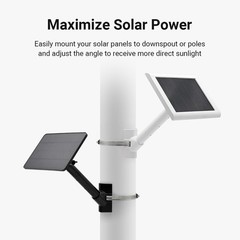 Holicfun Universal Solar Panel Pole Mount for Ring, Eufy, Arlo, Wyze, White
