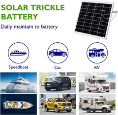 20W Solar Panel 12V Charger Battery Charger Kit Maintainer Trickle Boat Car RV