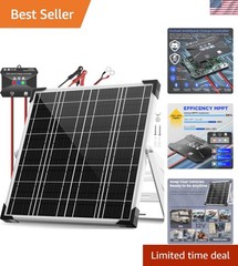 Plug-and-Play 20W Solar Panel Kit with Smart Controller for Efficient Charging