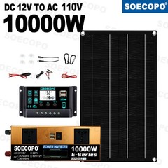 10000W Inverter 800WSolar Panel Solar Power Generator 100A Home 110V Grid System