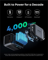 Anker SOLIX C1000 Gen 2 Portable Power Station, 2,000W (Peak 3,000W) Solar Gener