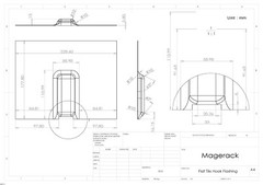 Magerack Flat Tile Hook Bracket & Flashing Solar Panel PV Module Mounting 10 Set