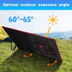 Adjustable Tilt Solar Panel Bracket Portable Carbon Steel Stand for RV, Camping