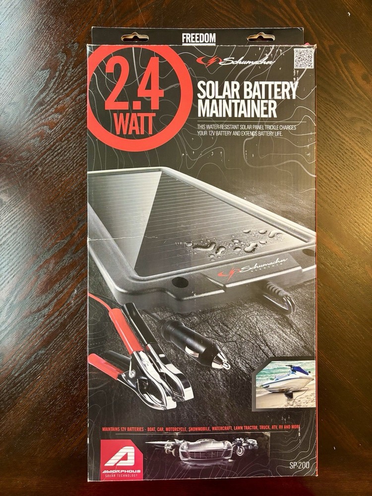 Schumacher 12V 2.4W Solar Battery Maintainer SP-200