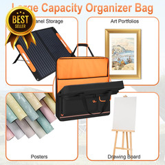 Solar Panel Carrying Case Bag with Orange Lining Storage for Jackery Solar Panel