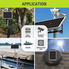 Newpowa 30 Watts 24V Waterproof Off Grid Solar Panel Kit, Battery Trickle Cha…