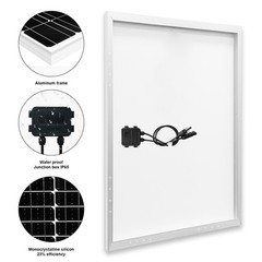 100 Watt 12V High-Efficiency Mono Solar Panel PV Module for RV Marine Rooftop