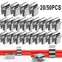 50 20 Pcs Solar Panel Wire Clip For 2x6mm Stainless Steel Cable Trailer