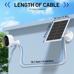 High-Efficiency 5W Solar Panel for Arlo Camera, 4 Pack