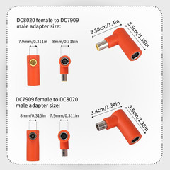 90-Degree Right Angle Solar Panel Connector Adaptor Compatible with Jackery | DC