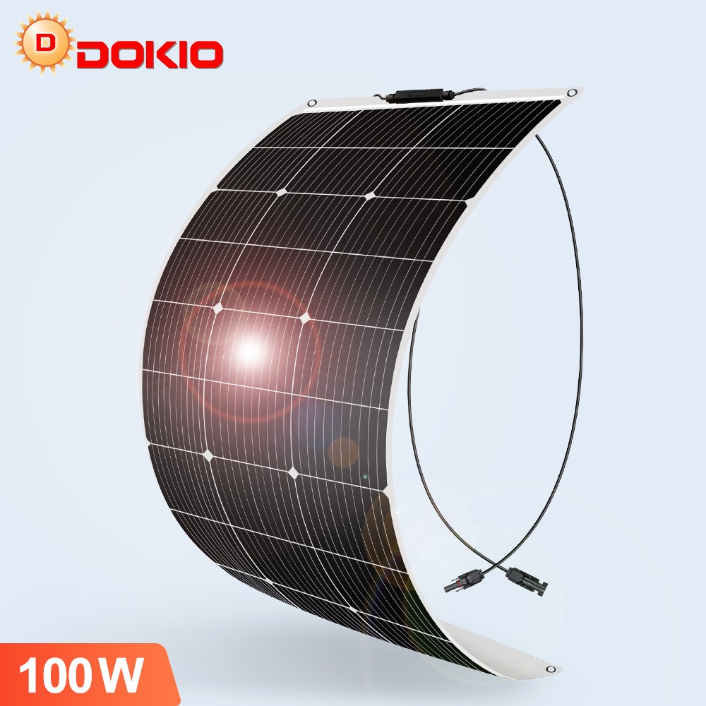 Flexible 100W Monocrystalline Solar Panel for Off-Grid,RV,Boat,and Car Charging