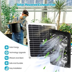 Waterproof 15W Solar Panel 1800RPM Silent Exhaust Fan Kit for Shed Chicken Coop