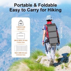 60W Solar Panel Portable DC USB for Anker 521 Power Station Outdoor Charger