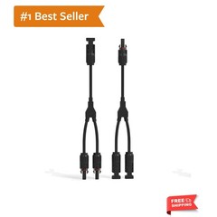 Solar Connectors Parallel Y Branch,MMF+FFM 1 Pair Solar Panel Wire for Solar …