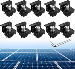 10Pcs Solar Panel End Clamp 30Mm/35Mm, Aluminum Z Brackets for Solar Panels Sol
