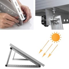 2PCS X Adjustable Solar Panel RV Tilt Mounting Rack Bracket Rooftop Flat Surface