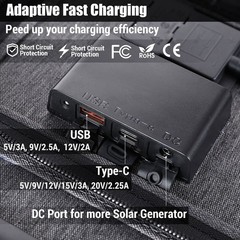 100W Portable Foldable Solar Panel Self-supporting For Outdoor Camping Van Trip