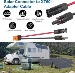 Solar to XT60i Cable 10AWG 35FT Solar Panel to XT60i Connector XT60i-F Extens…
