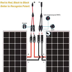 Solar Panel Y Branch Parallel Connectors Adapter Cable Wire Connection Extension