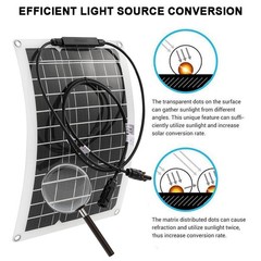 7000W Peak Solar System Kit Flexible Panel DC12V24V AC110V/220V Inverter 100A