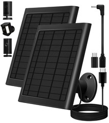 8W Solar Panel for Ring Camera, 2-Pack Solar Panel Charger Compatible with Ri…