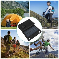 100W USB Solar Panel Folding Power Bank Outdoor Camping Hiking Phone Charger Kit