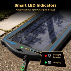 SUNAPEX 5W 12V Solar Battery Charge Maintainer – Solar Trickle Charger for Car