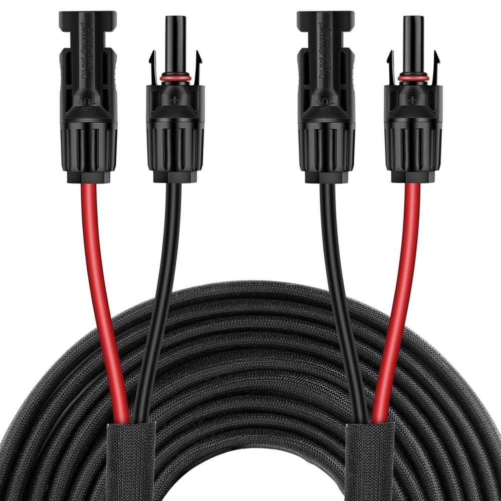 Geosiry 50Ft 10Awg Solar Panel Extension Cable Female Male Connectors